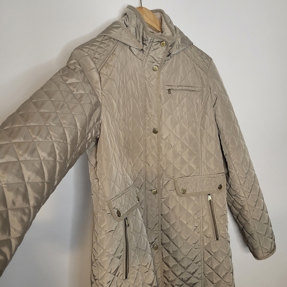 Ralph Lauren Lauren Quilted Taupe Jacket Size L - Picture 4 of 14